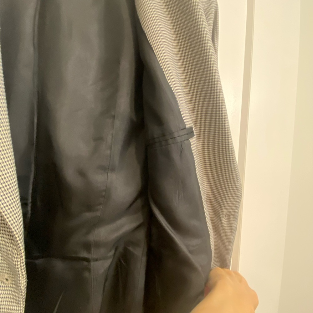 Mango Classic Gray Checked Blazer - image 6